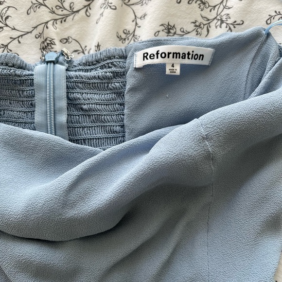 Reformation Arta Dress size 4 mineral blue - Picture 6 of 10